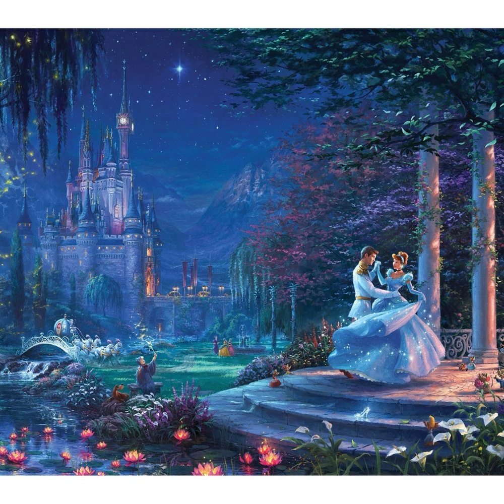 Thomas Kinkade | Disney Cinderella Dancing in the Starlight ✨